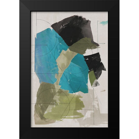 Accent of Blue II  Black Modern Wood Framed Art Print by PI Studio