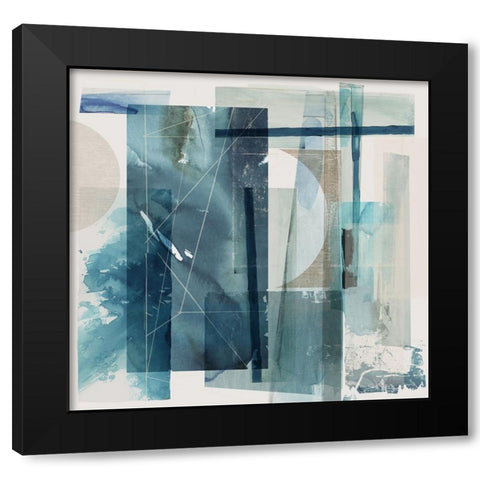 Blue Galaxy II  Black Modern Wood Framed Art Print with Double Matting by PI Studio
