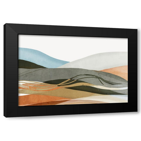 Desert Dunes I  Black Modern Wood Framed Art Print with Double Matting by PI Studio