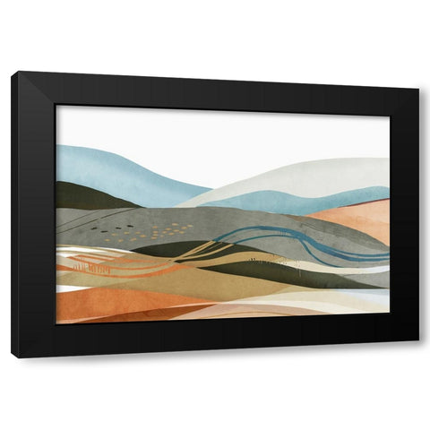 Desert Dunes III  Black Modern Wood Framed Art Print with Double Matting by PI Studio