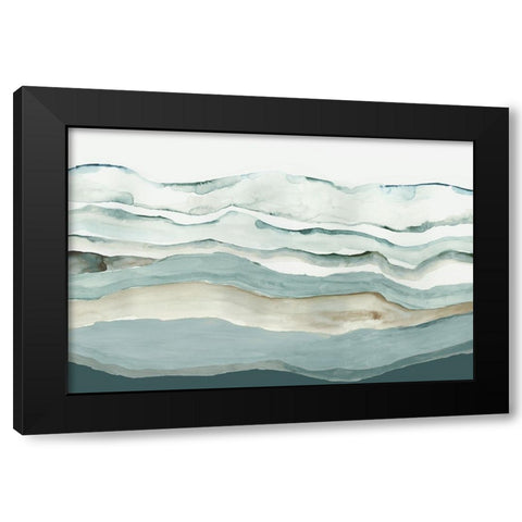 Blue Dunes  Black Modern Wood Framed Art Print by PI Studio