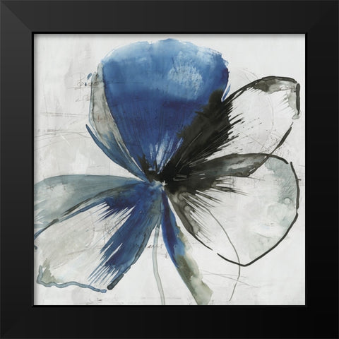 Inky Flower I  Black Modern Wood Framed Art Print by PI Studio