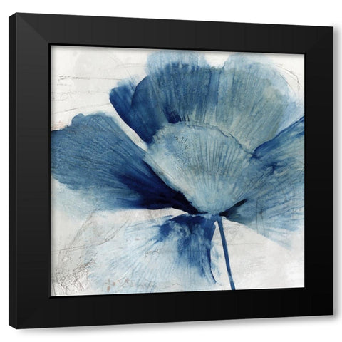 Inky Flower II  Black Modern Wood Framed Art Print with Double Matting by PI Studio