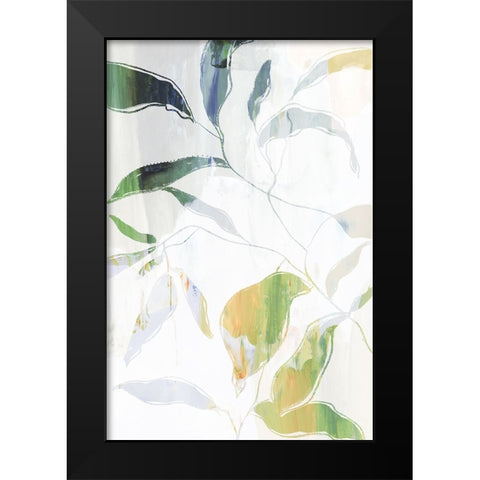 Growing Green Leaves II  Black Modern Wood Framed Art Print by PI Studio