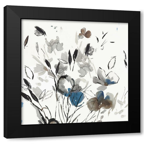 Loose Floral II  Black Modern Wood Framed Art Print by PI Studio