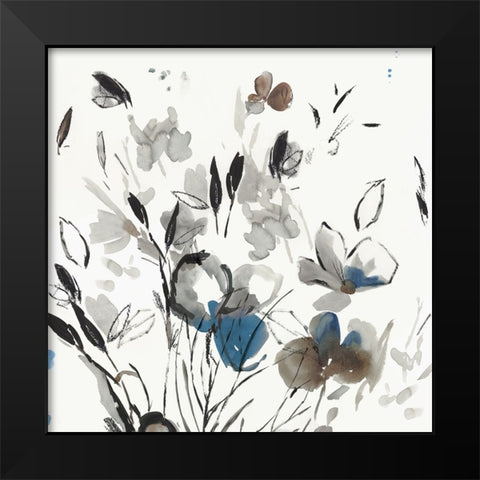 Loose Floral II  Black Modern Wood Framed Art Print by PI Studio