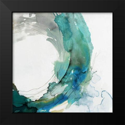 Round of Splash II  Black Modern Wood Framed Art Print by PI Studio