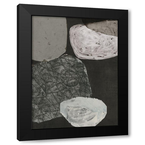 Turning Stone II  Black Modern Wood Framed Art Print with Double Matting by PI Studio