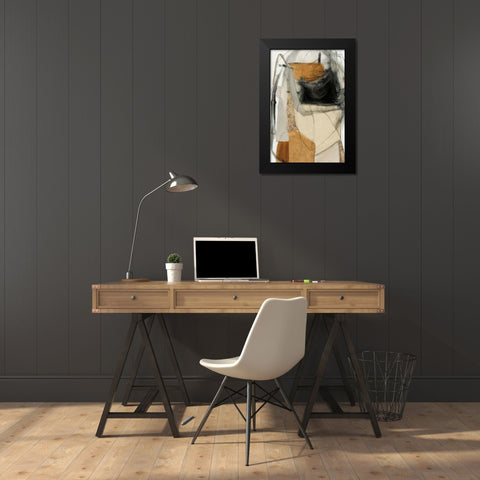 Yellow Blend  Black Modern Wood Framed Art Print by PI Studio