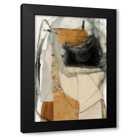 Yellow Blend  Black Modern Wood Framed Art Print with Double Matting by PI Studio