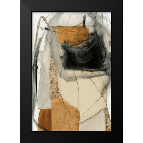 Yellow Blend  Black Modern Wood Framed Art Print by PI Studio