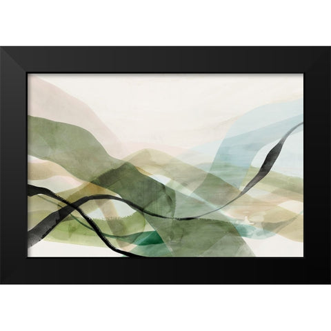 Green Spectre I  Black Modern Wood Framed Art Print by PI Studio