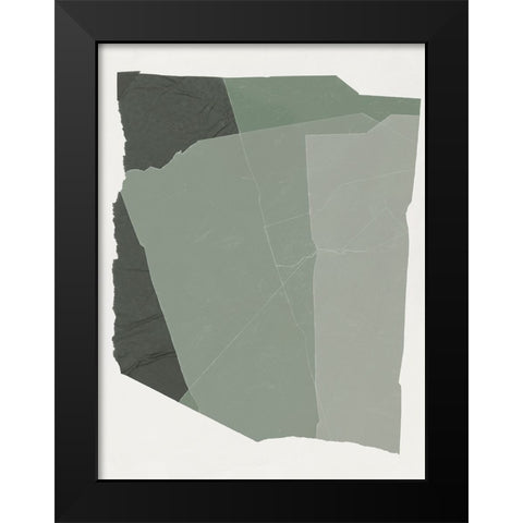 Shape of Green I  Black Modern Wood Framed Art Print by PI Studio