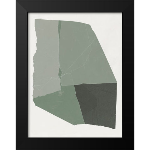 Shape of Green II  Black Modern Wood Framed Art Print by PI Studio