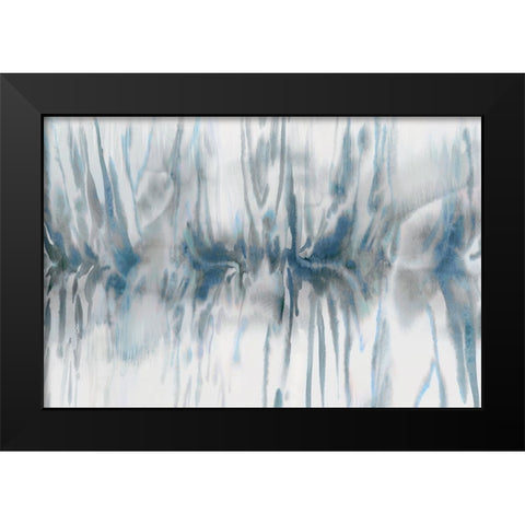 Reflection of Blue  Black Modern Wood Framed Art Print by PI Studio