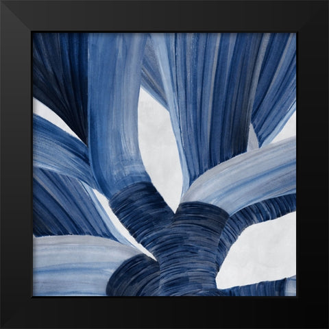 Blue Tropical Steam II  Black Modern Wood Framed Art Print by PI Studio