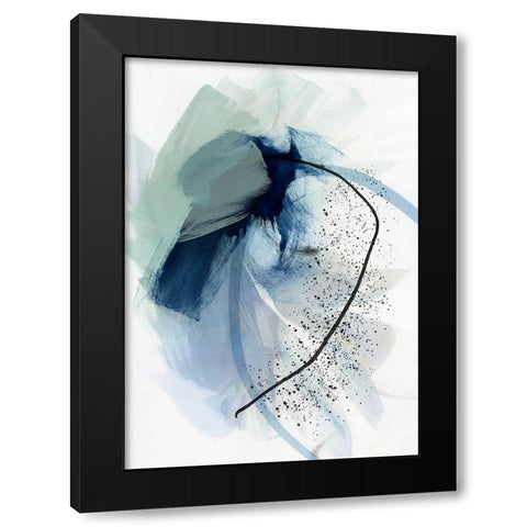 Blue Bliss  Black Modern Wood Framed Art Print with Double Matting by PI Studio