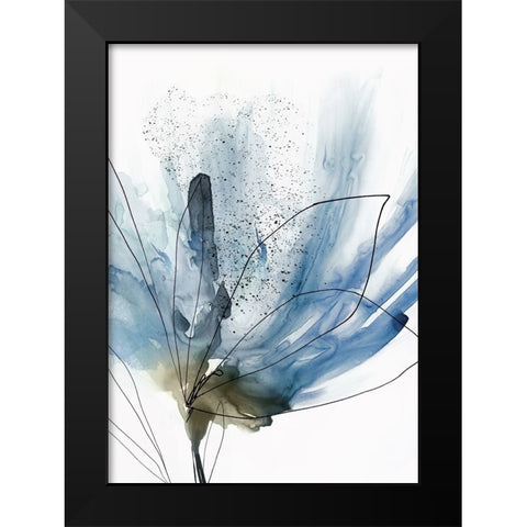 Blooming Blue Flower I  Black Modern Wood Framed Art Print by PI Studio