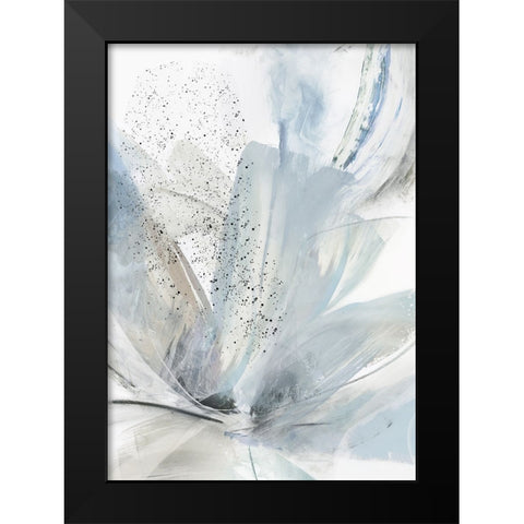 Blue Blooms I  Black Modern Wood Framed Art Print by PI Studio