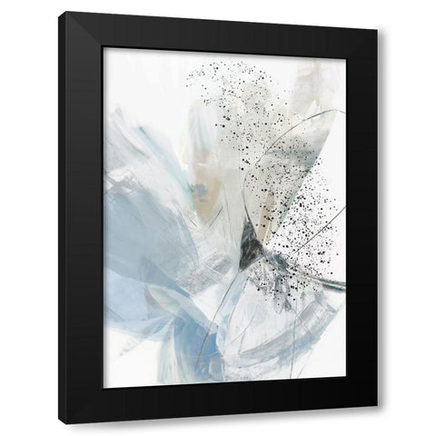 Blue Blooms II  Black Modern Wood Framed Art Print by PI Studio