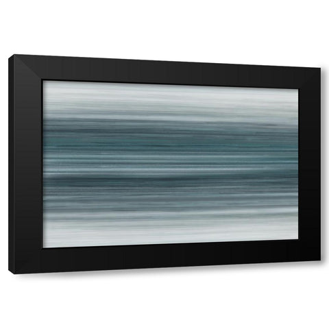 Calm Blue Waters  Black Modern Wood Framed Art Print with Double Matting by PI Studio