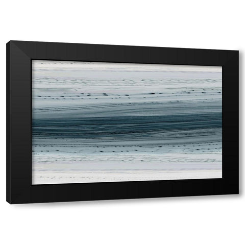 Drops of Blue  Black Modern Wood Framed Art Print with Double Matting by PI Studio