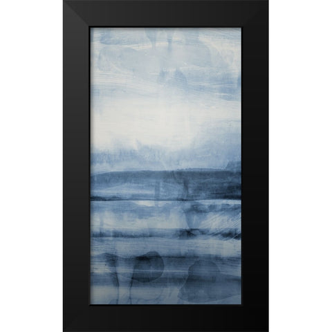 Still Blue Land  Black Modern Wood Framed Art Print by PI Studio