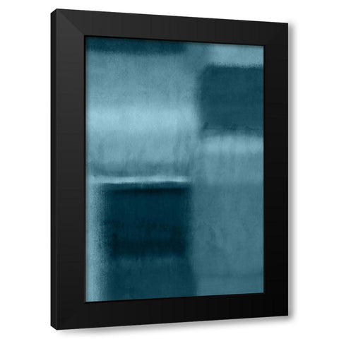 Patches of Blue I  Black Modern Wood Framed Art Print with Double Matting by PI Studio