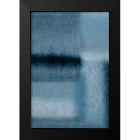 Patches of Blue II  Black Modern Wood Framed Art Print by PI Studio