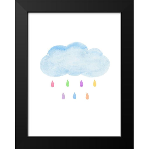 Rainbow Cloud  Black Modern Wood Framed Art Print by PI Juvenile
