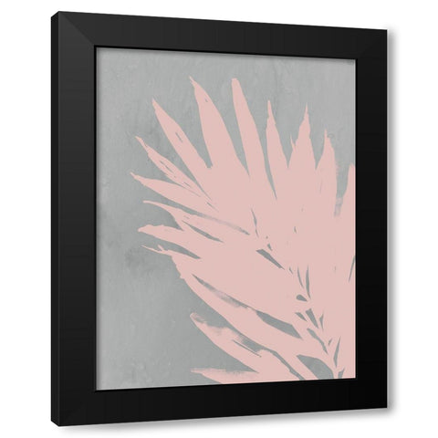 Pink Fan Black Modern Wood Framed Art Print with Double Matting by PI Juvenile