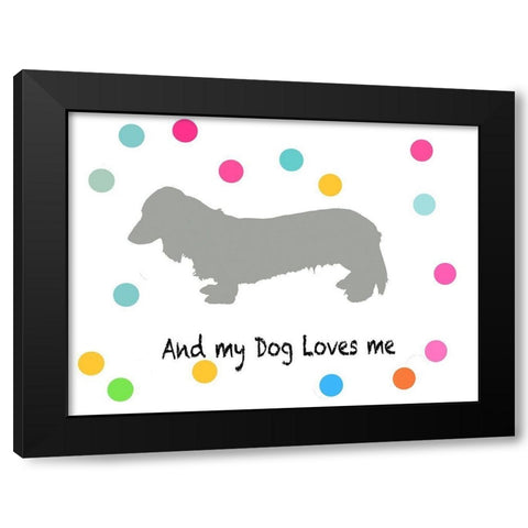 Woof on White Black Modern Wood Framed Art Print with Double Matting by PI Juvenile