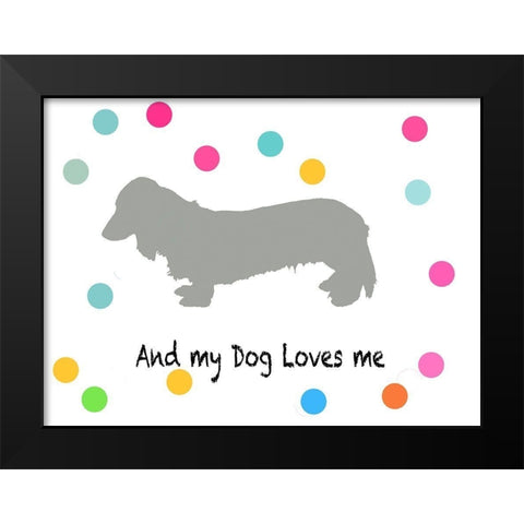 Woof on White Black Modern Wood Framed Art Print by PI Juvenile