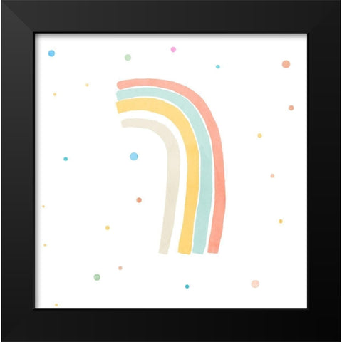 Shining Rainbow Black Modern Wood Framed Art Print by PI Juvenile