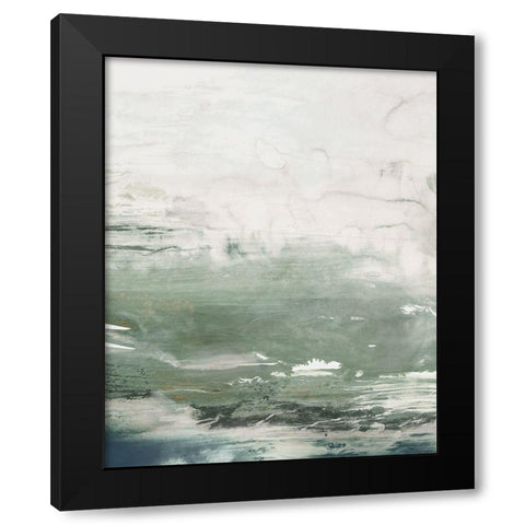 Emerald Daze I Black Modern Wood Framed Art Print with Double Matting by PI Studio