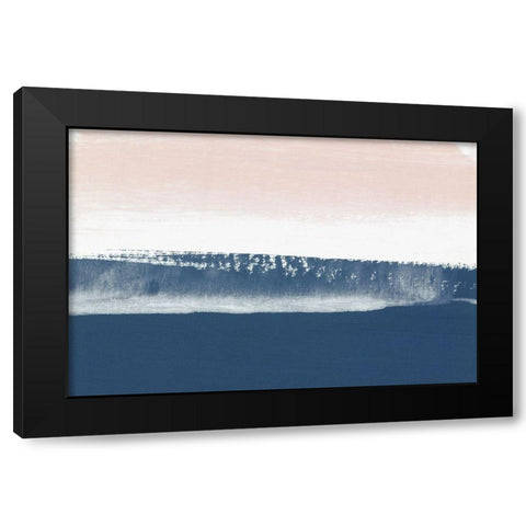 Blushing Horizon Black Modern Wood Framed Art Print with Double Matting by PI Studio