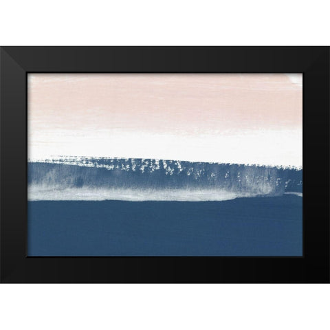 Blushing Horizon Black Modern Wood Framed Art Print by PI Studio