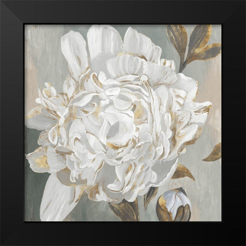 White Foliole Black Modern Wood Framed Art Print by Duchesne, Penelope