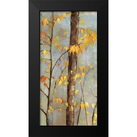 Golden Branches II  Black Modern Wood Framed Art Print by Pearce, Allison