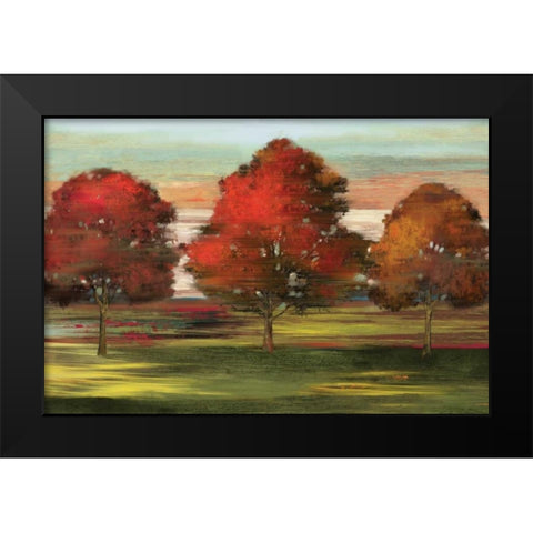 Trees in Motion Black Modern Wood Framed Art Print by Pearce, Allison