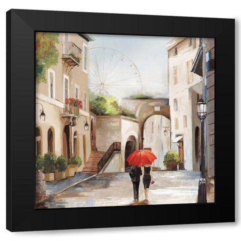 The Stroll Black Modern Wood Framed Art Print with Double Matting by Pearce, Allison