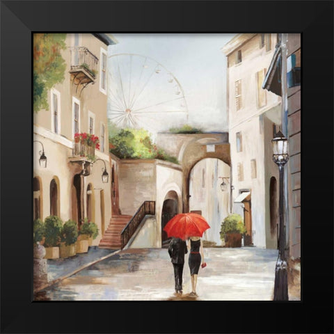 The Stroll Black Modern Wood Framed Art Print by Pearce, Allison