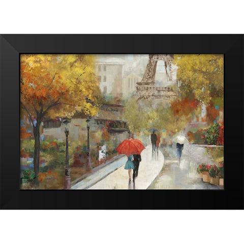 Parisian Avenue Black Modern Wood Framed Art Print by Pearce, Allison