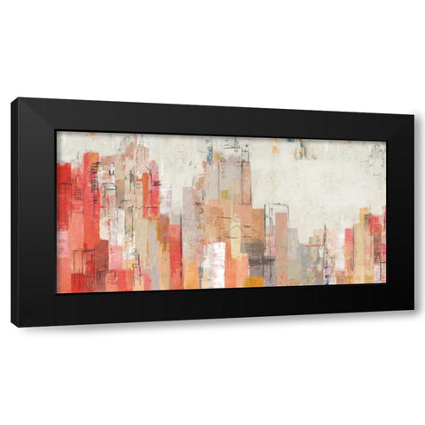Pink City  Black Modern Wood Framed Art Print with Double Matting by Pearce, Allison