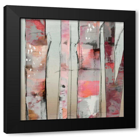 Sunset Birch II Black Modern Wood Framed Art Print with Double Matting by Pearce, Allison
