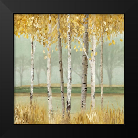 Golden Birch Black Modern Wood Framed Art Print by Pearce, Allison