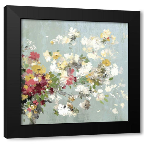 Abstract Bouquet II Black Modern Wood Framed Art Print with Double Matting by Pearce, Allison