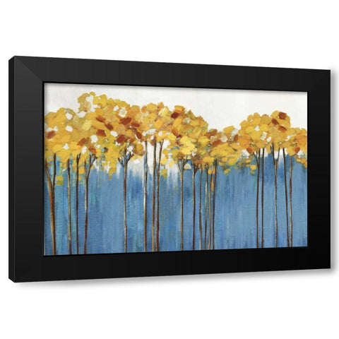 Arbre Bleu Black Modern Wood Framed Art Print with Double Matting by Pearce, Allison