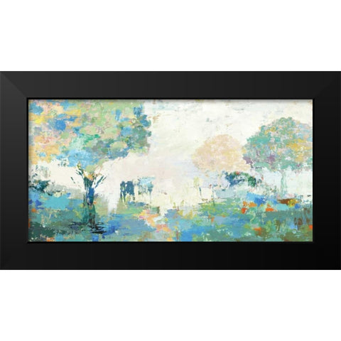 Textural landscape Black Modern Wood Framed Art Print by Pearce, Allison