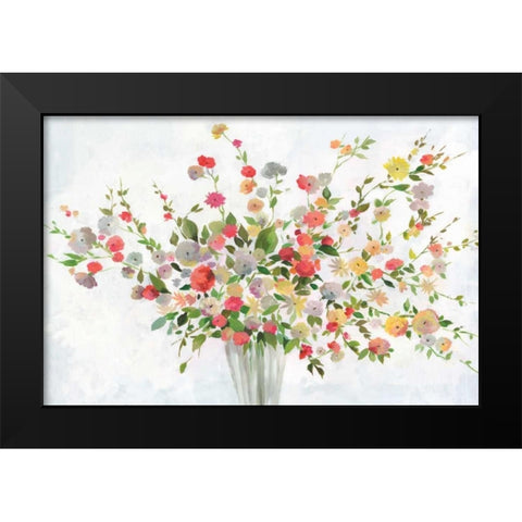 New spring bouquette Black Modern Wood Framed Art Print by Pearce, Allison